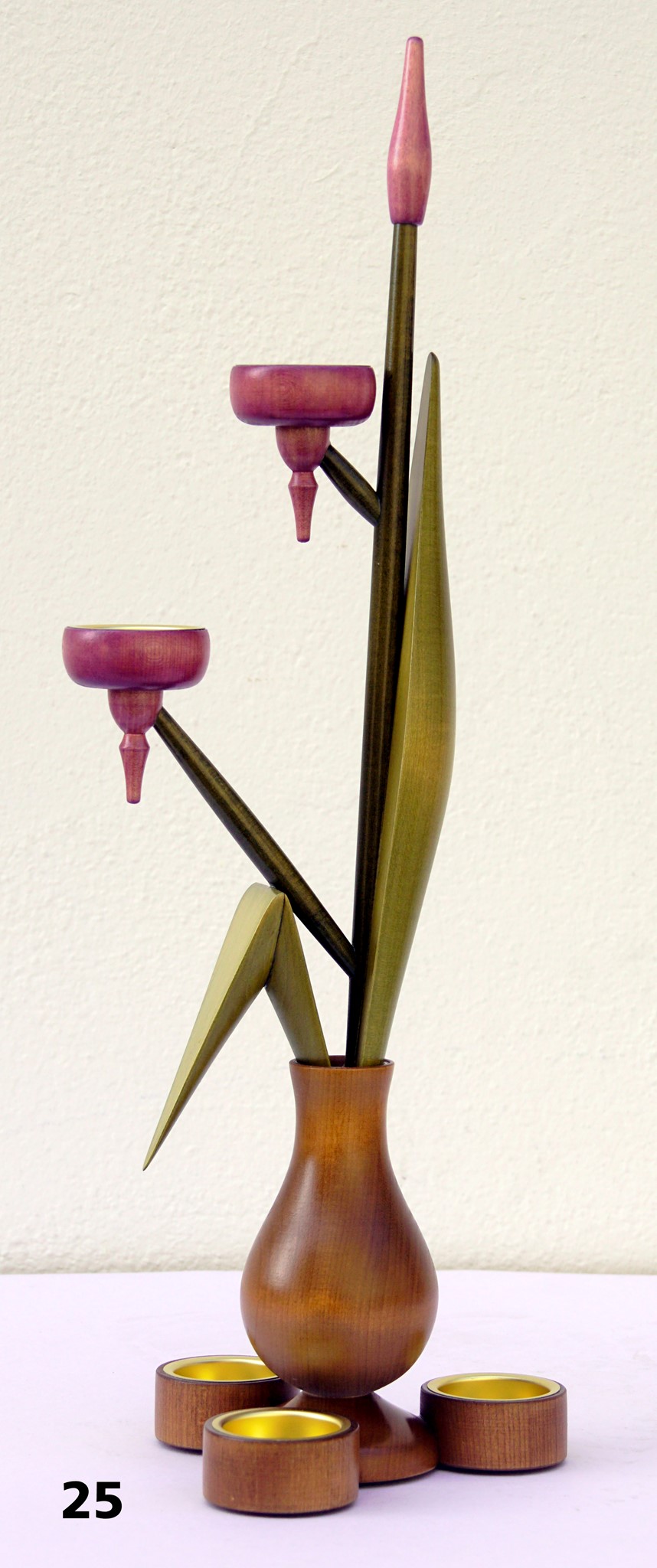 Bild von Teelichtleuchter (lilafarben)