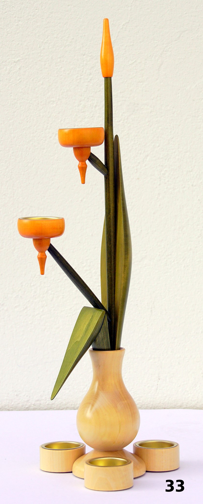 Bild von Teelichtleuchter (orangefarben)